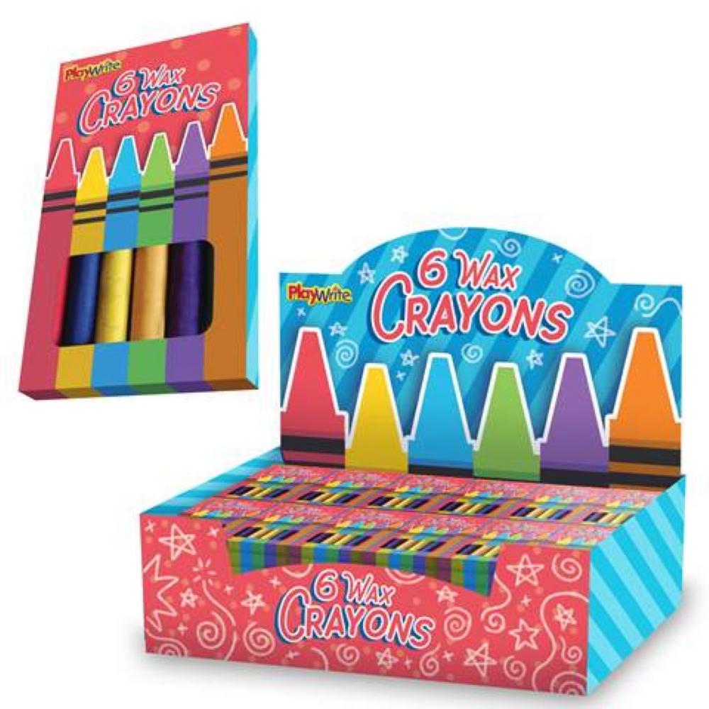 Box of 6 wax crayons